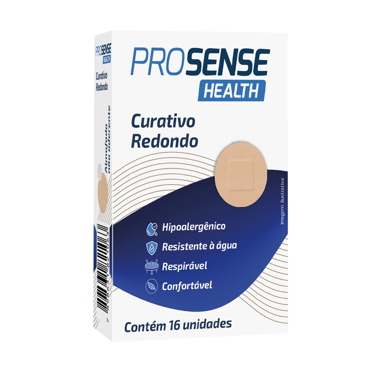 CURATIVO REDONDO PROSENSE SAÚDE BEGE C/ 16 UND
