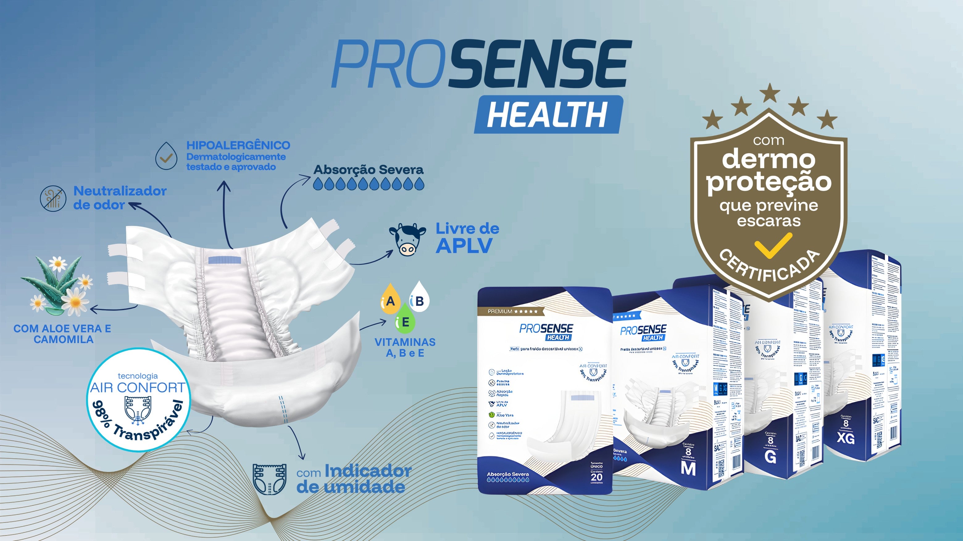 FRALDA GERIATRICA DERMOPROTETORA PROSENSE SAÚDE G