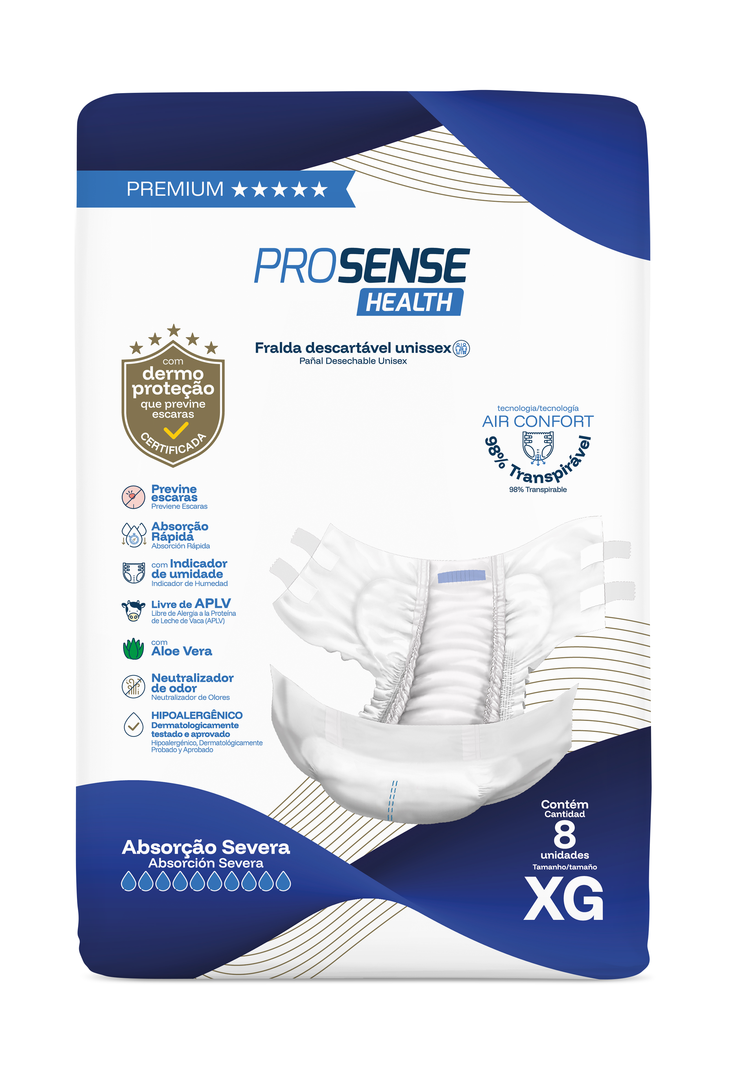 FRALDA GERIATRICA DERMOPROTETORA PROSENSE HEALTH XG